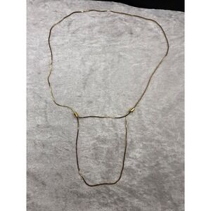 Vintage Gold Tone Necklace Dainty Slide Adjustable 21"‎